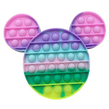 (Mickey Mouse) Silicone Decompression Toys Colorful Push Bubble Fidget Sensory Toy Thinking