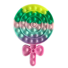 (Lollipop) Silicone Decompression Toys Colorful Push Bubble Fidget Sensory Toy Thinking