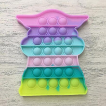 (Yudha) Silicone Decompression Toys Colorful Push Bubble Fidget Sensory Toy Thinking