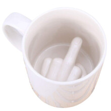 Playcrate Up Yours Mug Finger Funny Porcelain Mug - A Hilarious Novelty Gross Gift For That Special Someone!