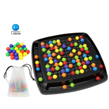 (84 capsules) Rainbow Bead Game For Kids Puzzle Magic Chess Board Game Rainbow Ball Matching Game Adult Family Toy Set