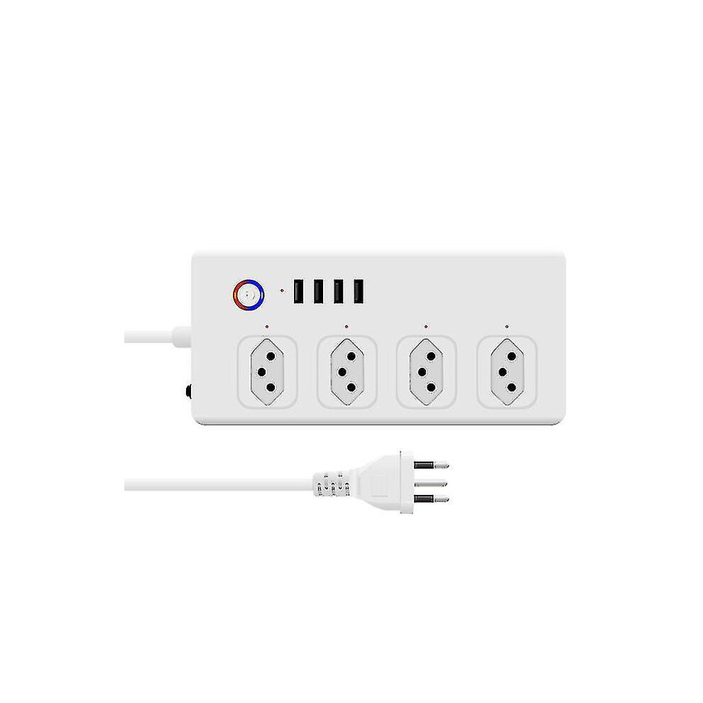 Power Strip With 4 Outlets 4 Usb Ports Home Office Wifi Remote Control Power Strip Smart Wireless Outlet Brazil Plug