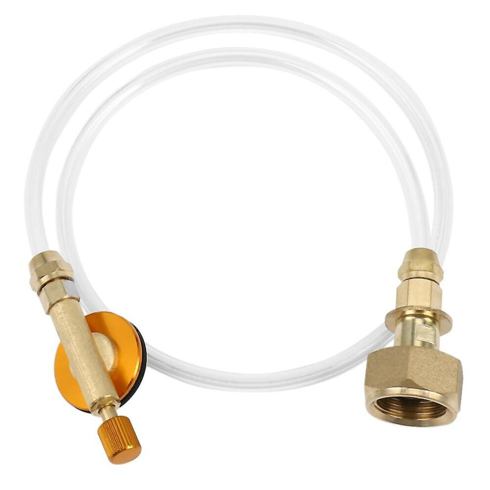 Propane Refill Adapter Picnic Camping Stove Gas Hose Double Sided Adjustable Flat Tank Gas Pipe Ada
