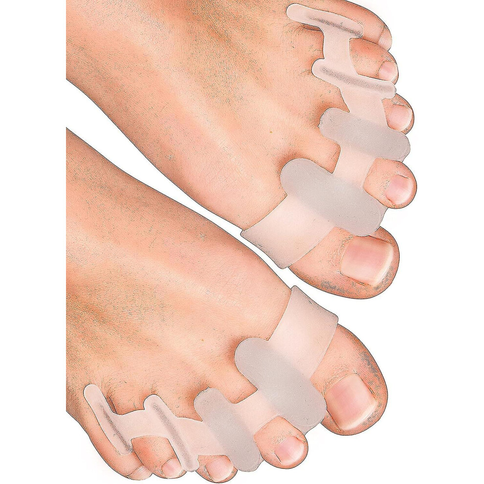 Yogamedic Toe Separator For Overlapping Toes 6pcs Improved Silicone, 0% Bpa, One-size - Bunion Corrector Toe Straightener To Relax, Spread And Stretch