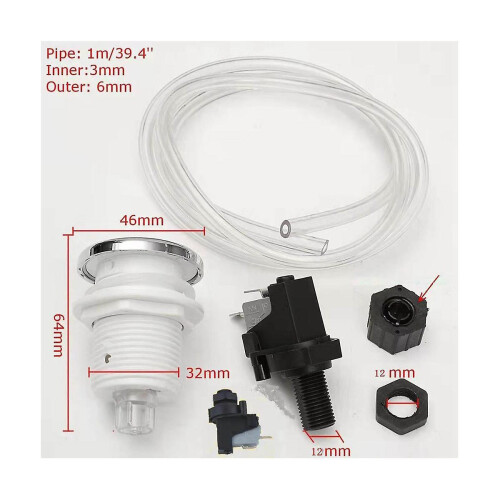 16a Bath Tub Spa Waste Garbage Disposal Self-lock Air Switch Push Button 2
