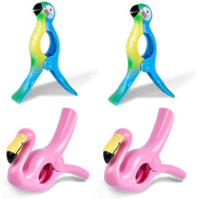 Beach Towel Clips, 4pcs Beach Towel Pegs Sunbed Towel Clips Large Laundry Clothes Pegs