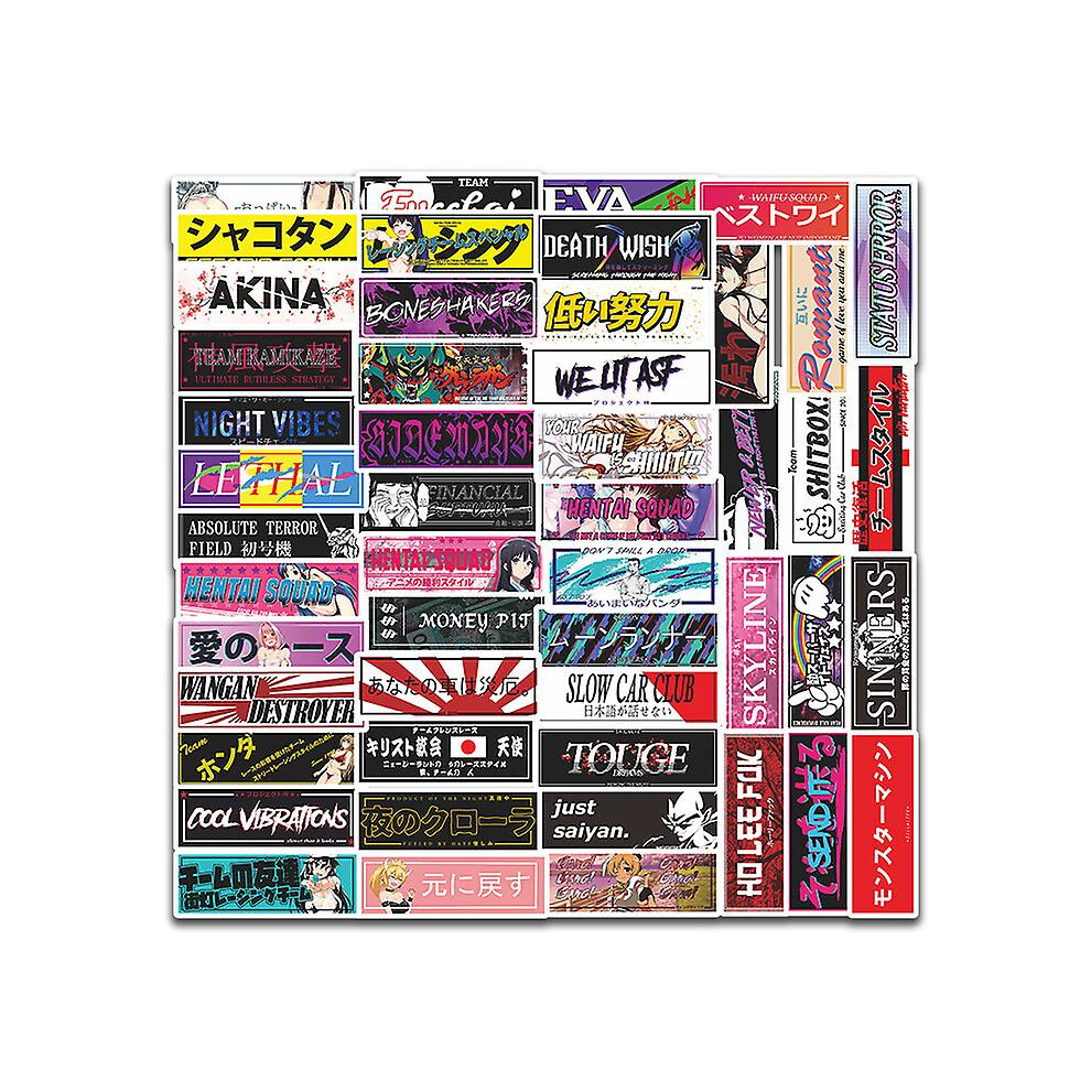 50Pcs Racing Jdm Sticker Suitcase Skateboard Laptop Fridge Car Styling Sticker 3010291929796