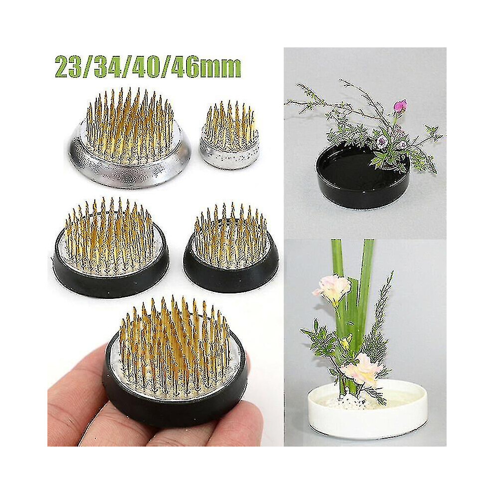 Round Ikebana Flower Frog With Rubber Gasket Art Fixed Arranging Tool Rubber Base Holder Floral Decor Pot Arrangement Pin
