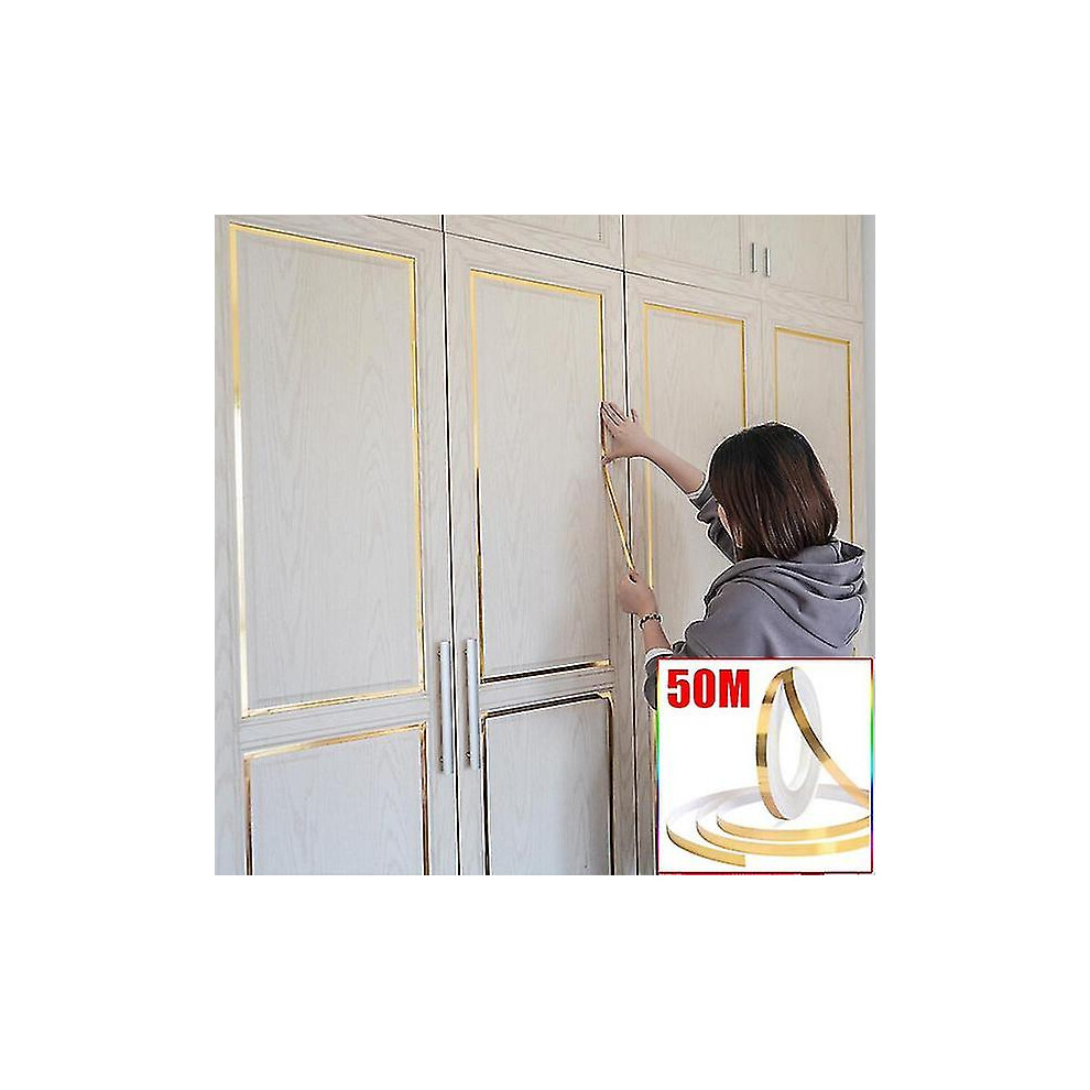 Self-adhesive 50mdiy Decorative Strips, Seam Waterproof Wall Stickers, Border Stickers