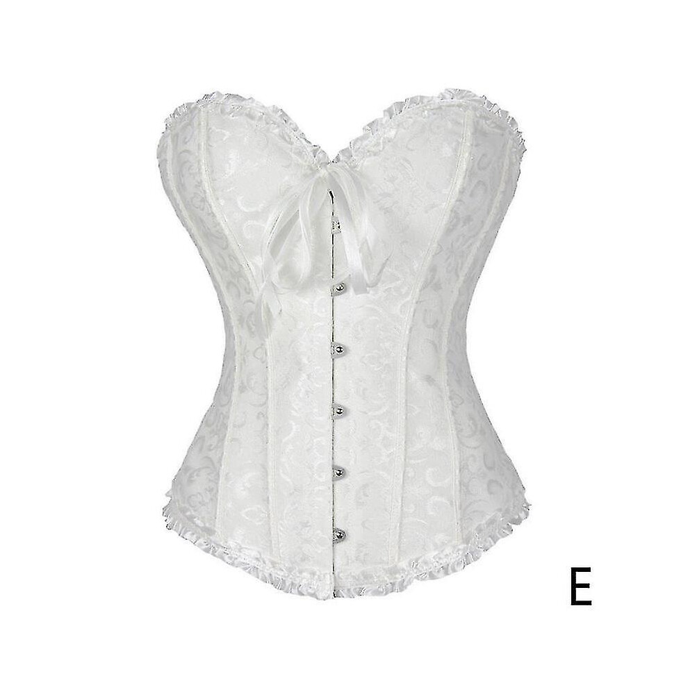 Sexy Women Lace Up Corset Bustier Top Corset Boned Waist Trainer Body