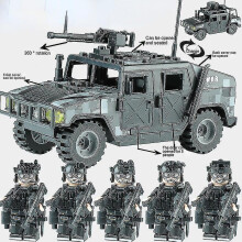 Reloaded Hummer Commando Special Forces Minifigure Building Blocks Small Particle Jigsaw Assembly Toys