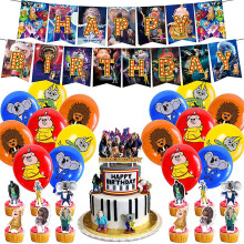 Sing 2 Cartoon Theme Birthday Decorations Balloons Cake Topper Banners Decor Supplies