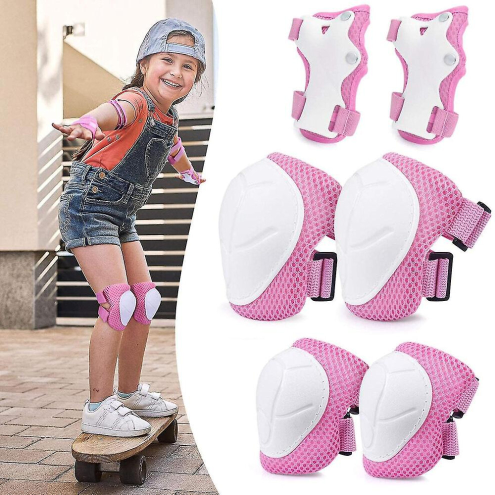 Skateboard Protective Gear 6 In 1 Protective Gear Knee Pads Adjustable Set For Kids Knee And Elbow Pads