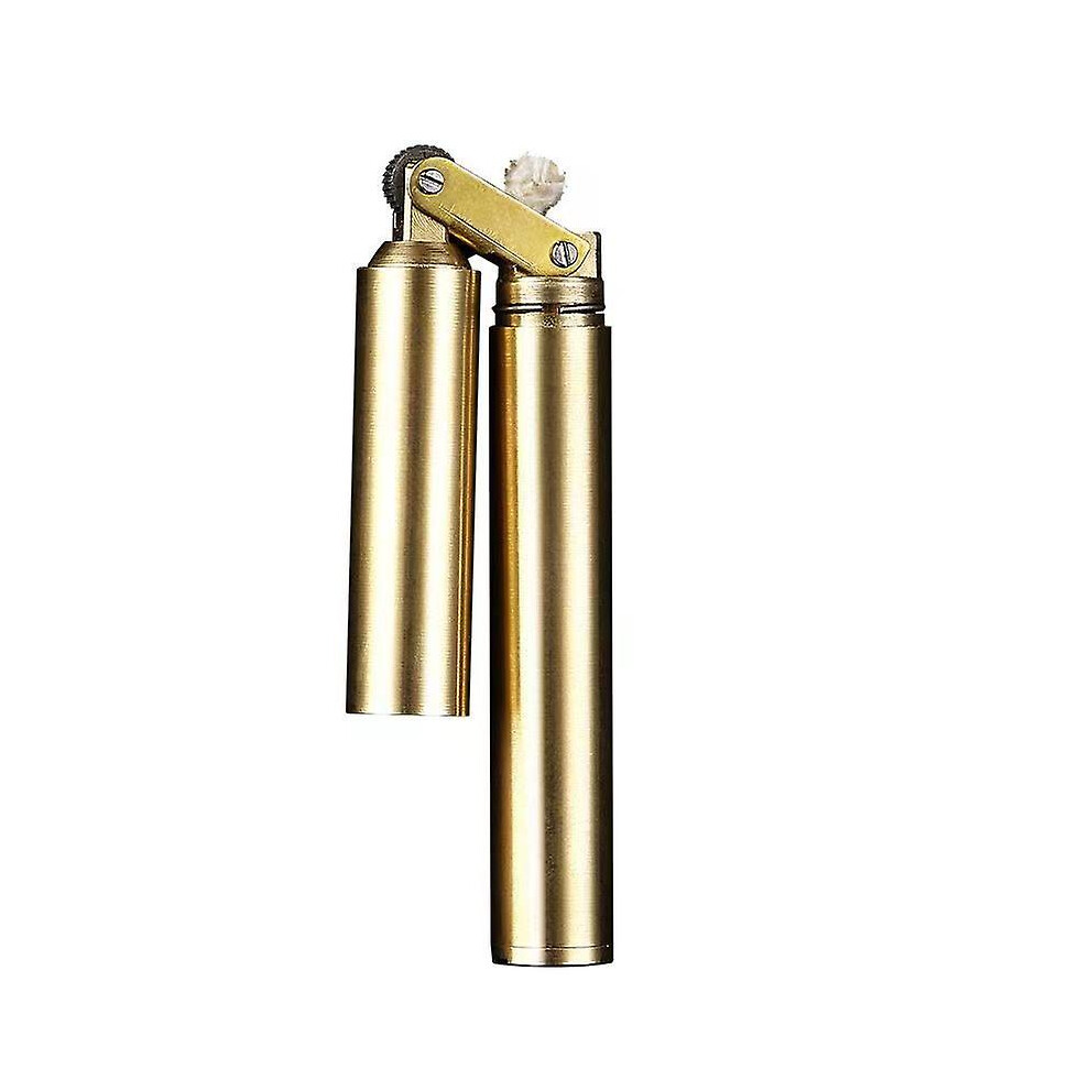 Vintage Trench Lighter, Wheel Kerosene Lighter With Gift Box, Pure Copper Creative Brass Cigarette Lighter For Collection Decorative Gift (fuel Not In