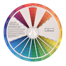 Home Office Supplies Color Wheel Small Color Mixing Guide Painting Drawing Adult Coloring Standard Color Learning Board