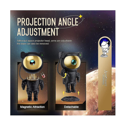 Star Projector Galaxy Night Light - Astronaut Space Projector, Starry Ceiling Lamp With Timer Remot Newway_gift 2