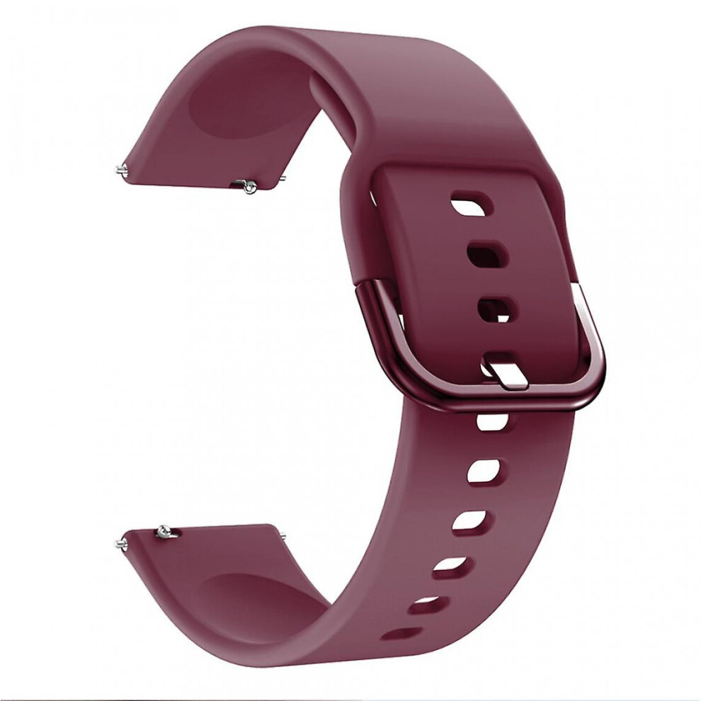 20Mm Wine Solid Color Silicone Watch Band Strap For Polar Ignite Red 3010291933878