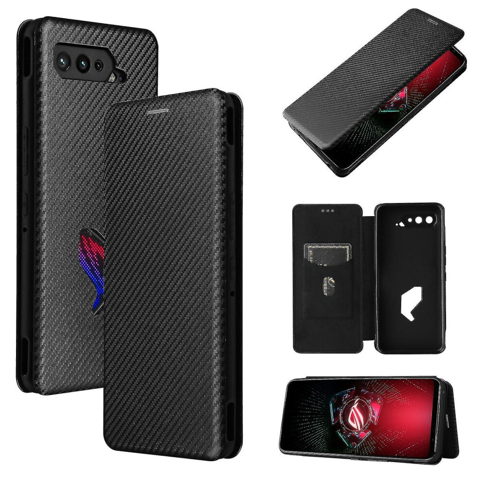 (Black) For Asus Rog Phone 5 Tpu Pc Pu Leather Case Black 3010291933939