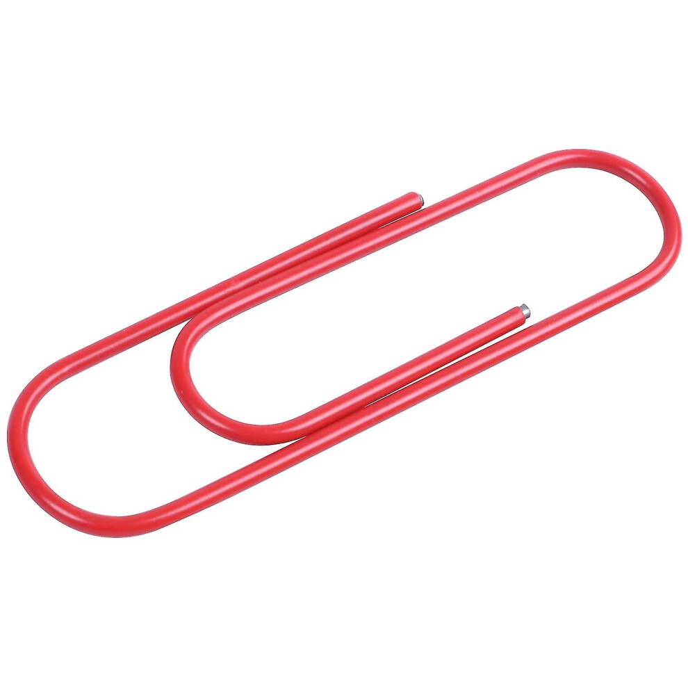 Super Paper Clips Vinyl Coated, 30 Pack 4 Inch Assorted Color Jumbo Paper Clip Holder, Multicolored