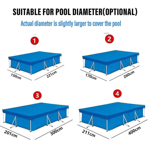 Swimming Pool Cover (400*211cm/13.12*6.92ft) 2