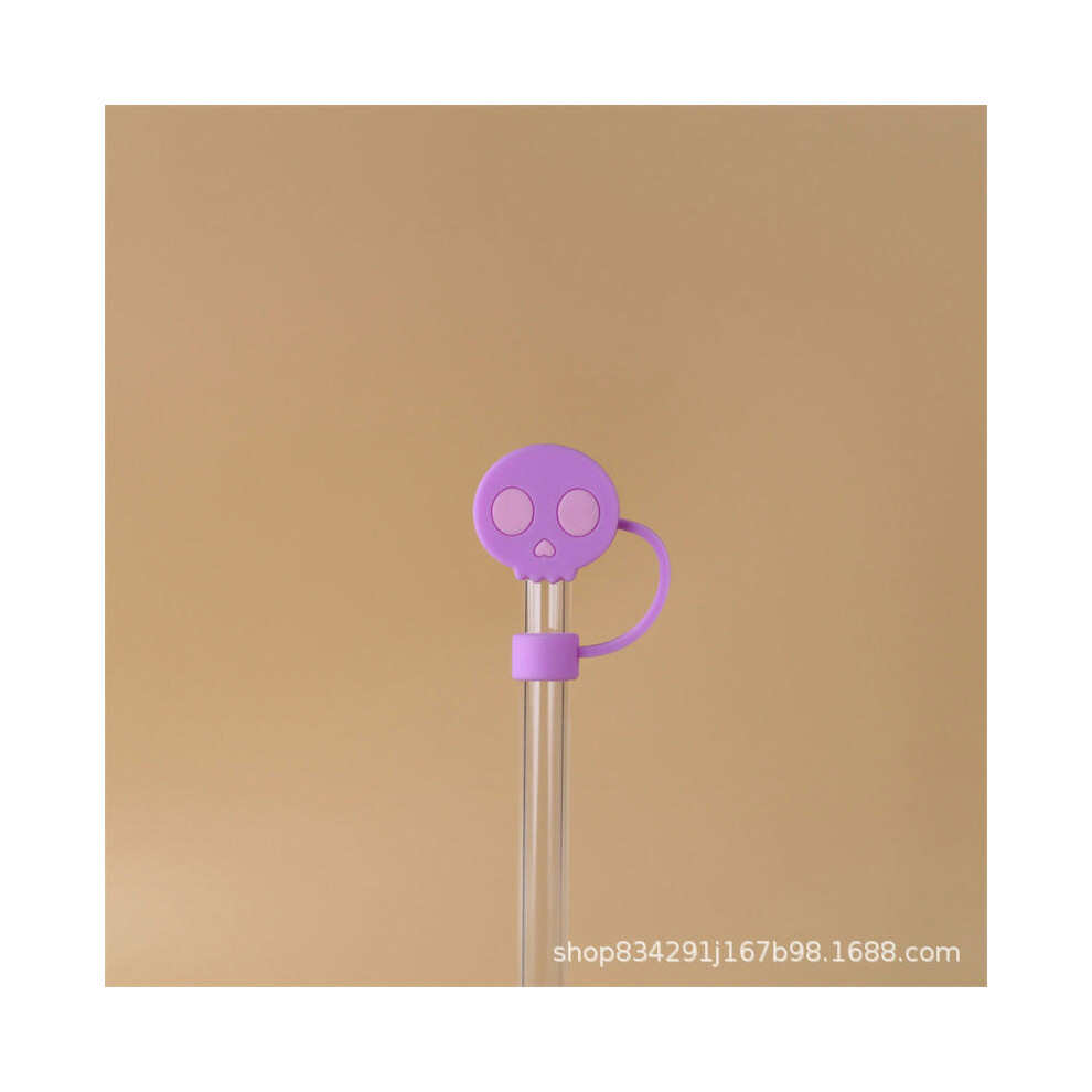 (Purple Skull Head) Stanley cup straw cap 10mm (more than 5 pieces -50% postage)