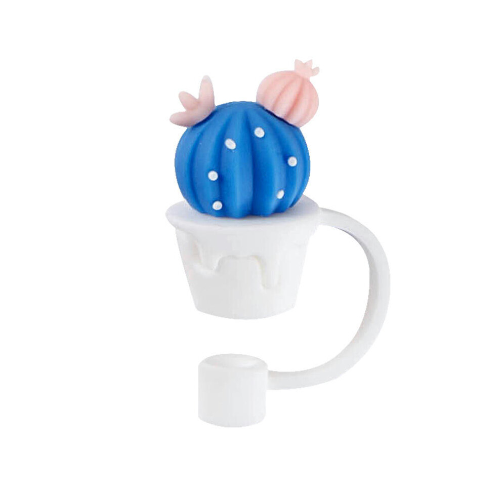 (Blue Pink Flower Cactus) Stanley cup straw cap 10mm (more than 5 pieces -50% postage)