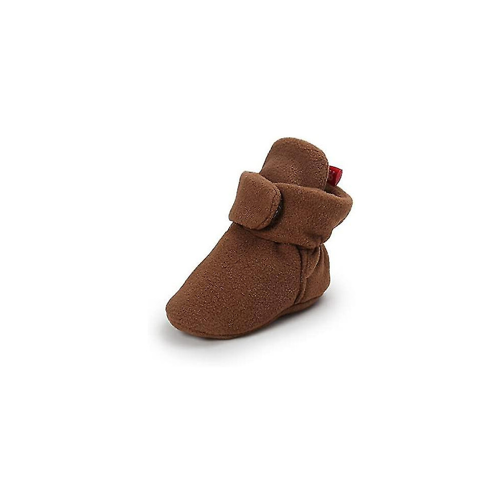 Unisex Newborn Baby Cotton Booties Non-slip Sole For Toddler Boys Girls Infant Winter Warm Fleece Cozy Socks Shoes