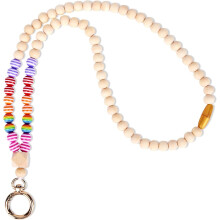 Wood Beaded Lanyard Break Away Teacher Lanyards For Id Badges And Keys Necklace Boho Beaded Lanyards For Women Nurse School Office