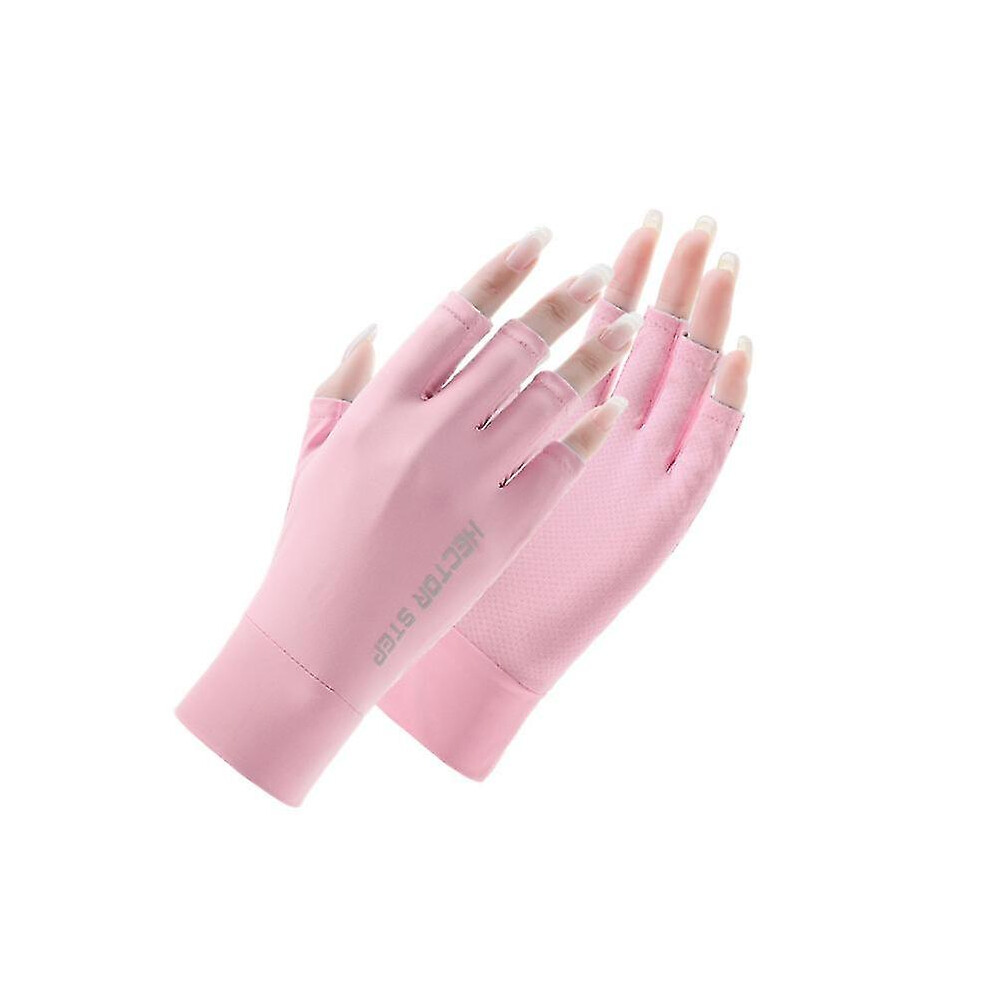 Upf 50  Fingerless Sun Gloves For Uv Protection Hand Cover For Women Fishing, Driving, Cycling, Hiking