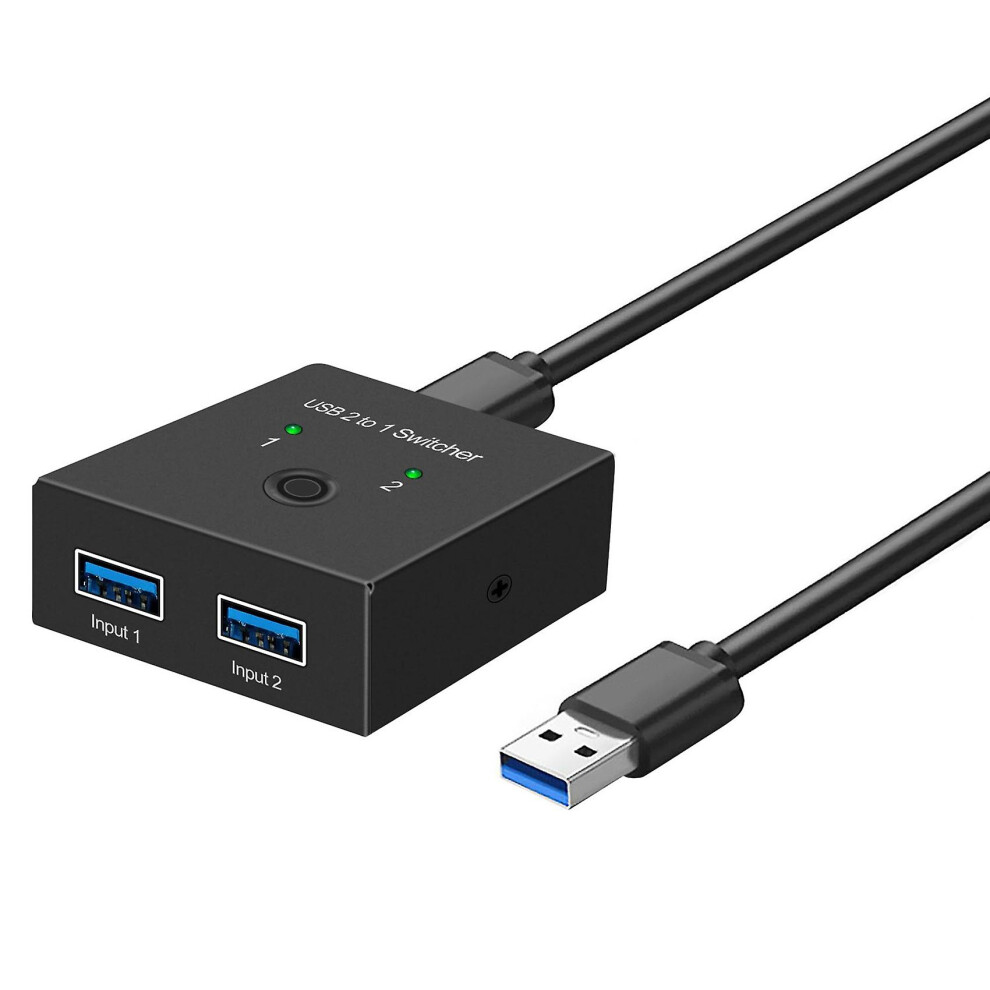 Usb 3.0 Switch Selector Kvm Switch 2 In 1 Out Usb Switcher For 2 Computers Share 1 Usb Devices Such
