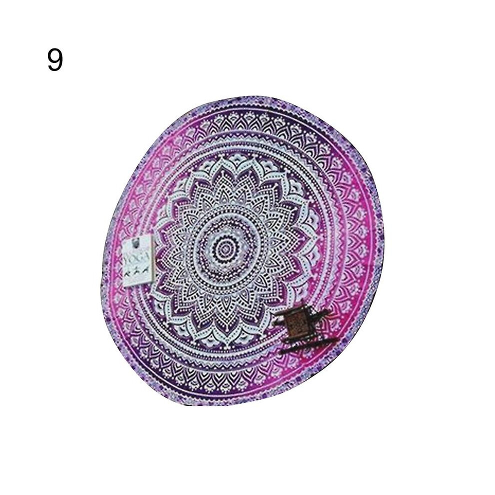 Vintage Round Chiffon Anti-sunlight Shawl Beach Towel Outdoor Yoga Picnic Mat