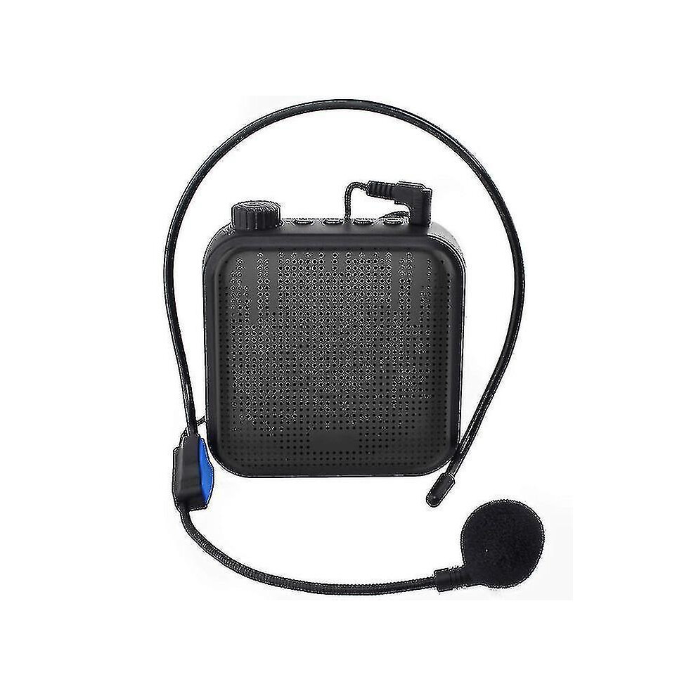 Voice Amplifier,rechargeable Pa System With Wired Microphone For Teachers, Tour Guide And More (blac