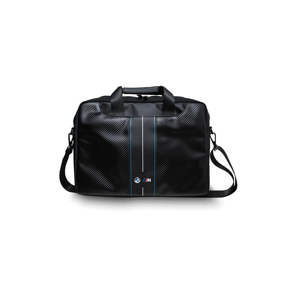 Bmw Carbon & Blue Stripe Bag For 16" Laptop Black - Bmcb15comscakl Blue,Black 3666339239572
