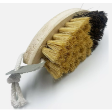 3073 Vegetable Cleaning Brush - Dual-Action Wooden Scrubber for Potatoes & Vegetables, 5x13.5 cm