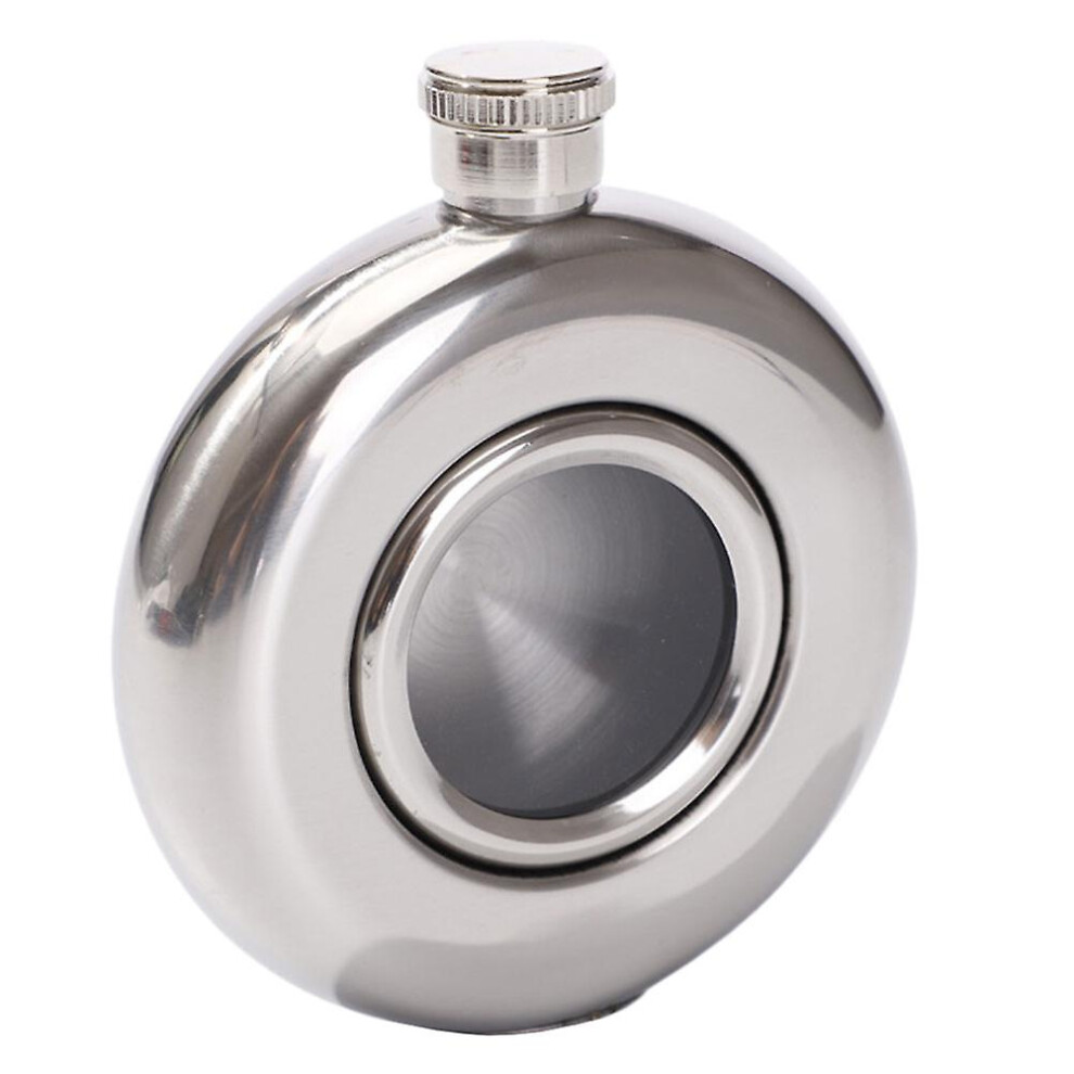 Water Bottle Metal Small Hip Flask Glass Containers Liquids Vintage Liquor Flask