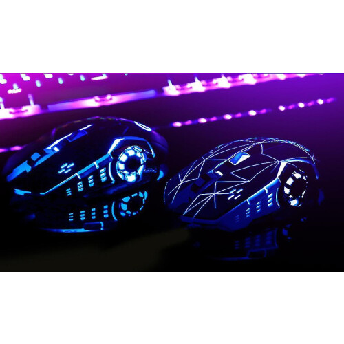 Wireless Gaming Mouse, Rechargeable Silent Click Mice, Changing 1