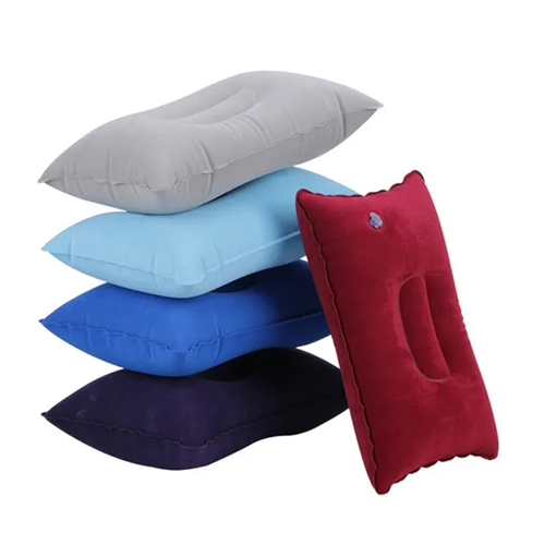 (Navy blue) Inflatable Pillow Ultralight Air Pillows Cushion