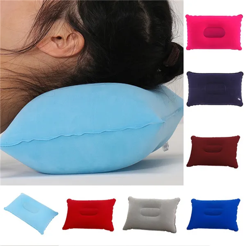 (Navy blue) Inflatable Pillow Ultralight Air Pillows Cushion 2