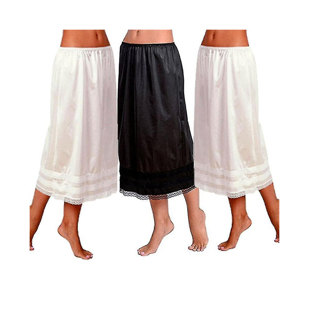 Womens Lace Underskirt Petticoat Under Dress Long Skirt Safety Skirt Oversize
