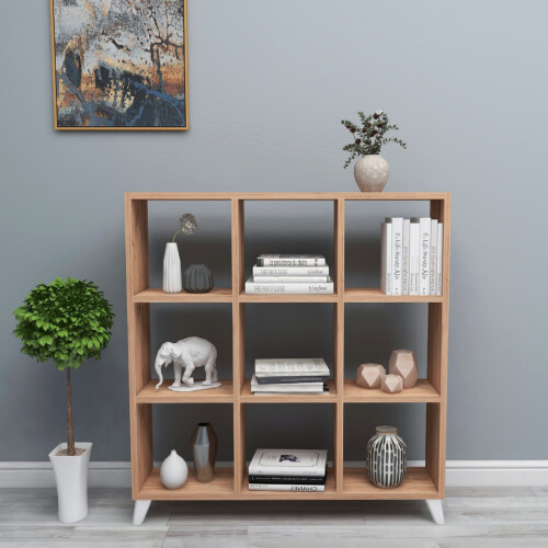 URBN Living (Sapphire) 9 Cube Square Bookcase With Legs Cabinet Storage