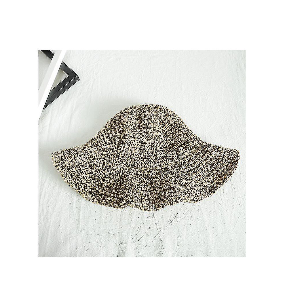 Womens Sun Hats Wide Brim Summer Beach Hat For Women Foldable Travel Straw Hat