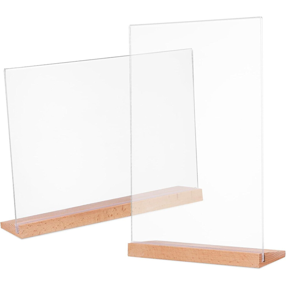 Wooden Brochure Standing Sign