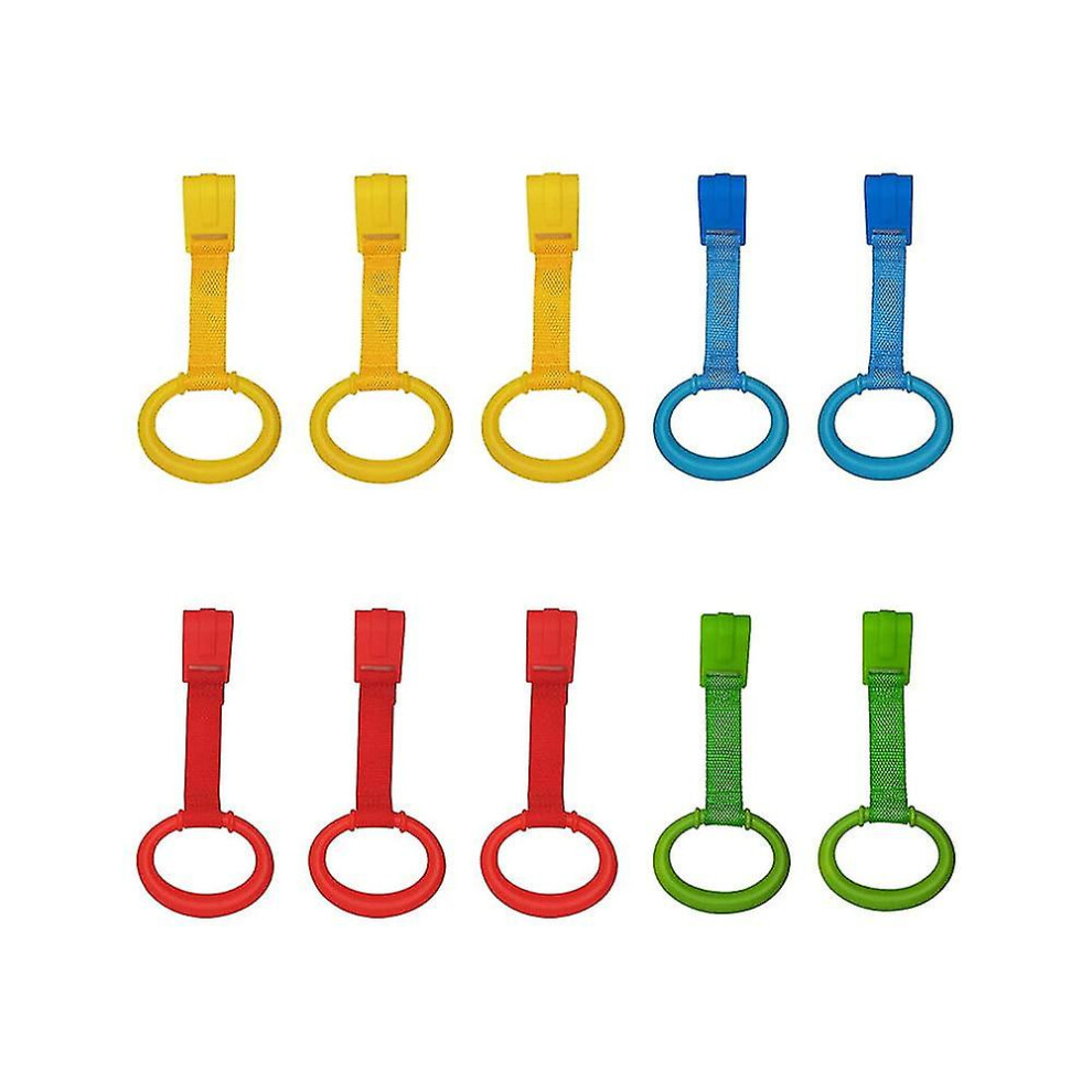 10pcs Cribs Playpens Plastic Pull Rings Stand-up Learning Assist Rings For Baby