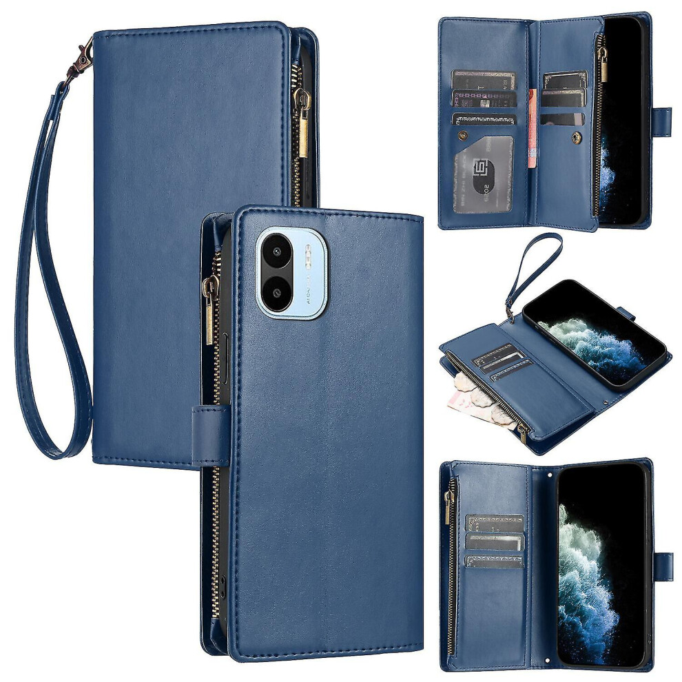 (C3) Compatible With Xiaomi Redmi A2 Case Pu Leather Flip Cover Zipper Wallet Card Slots Magnetic Case For Xiaomi Redmi A2 6262875230522