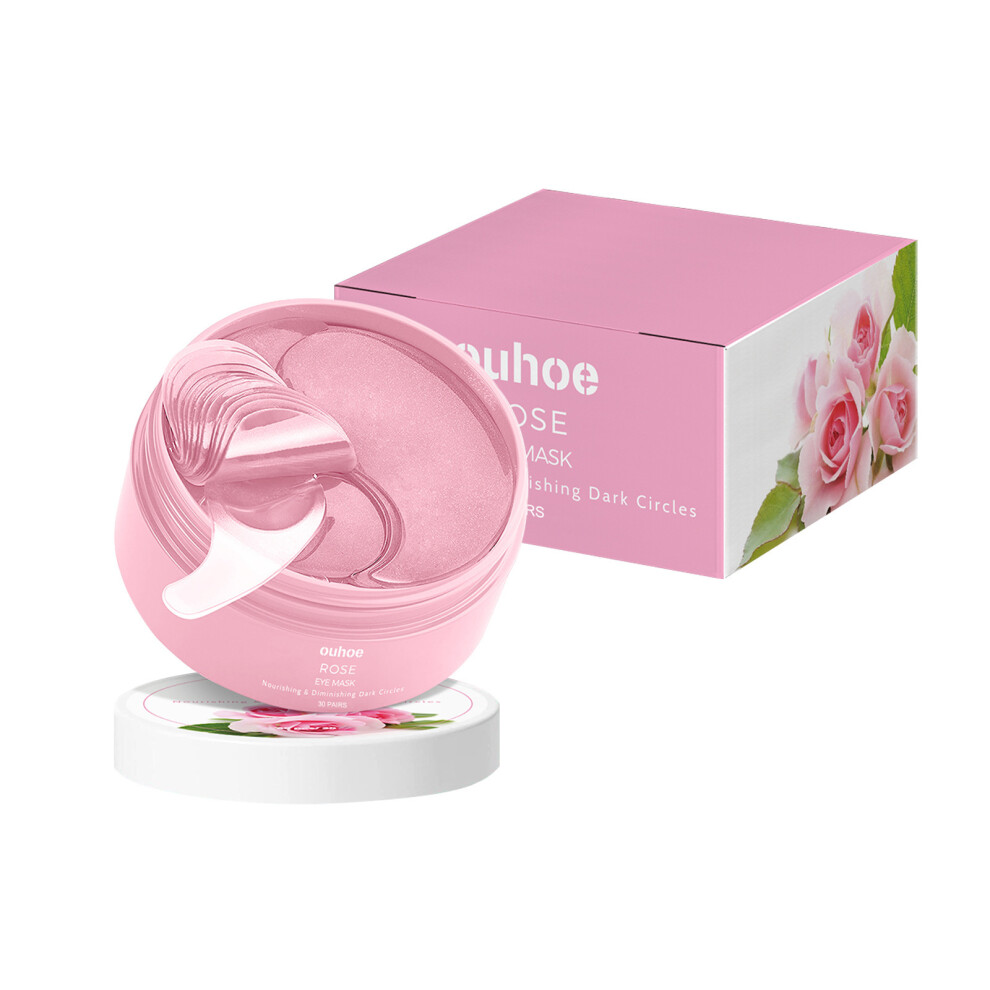 Mdsrjone (60Pcs) Pink Rose Eye Mask Diminishes Fine Lines And Bags At The Corner Of The Eyes Moisturizes And Firms Skin Eye Care