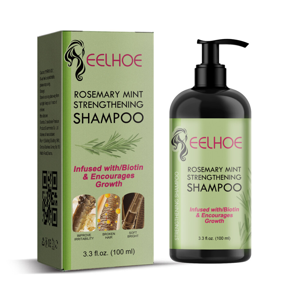 (100ml) Rosemary Mint Shampoo Moisturizes and Smoothes Hair, Repairs Dry and Frizzy Hair, Refreshes and Cares