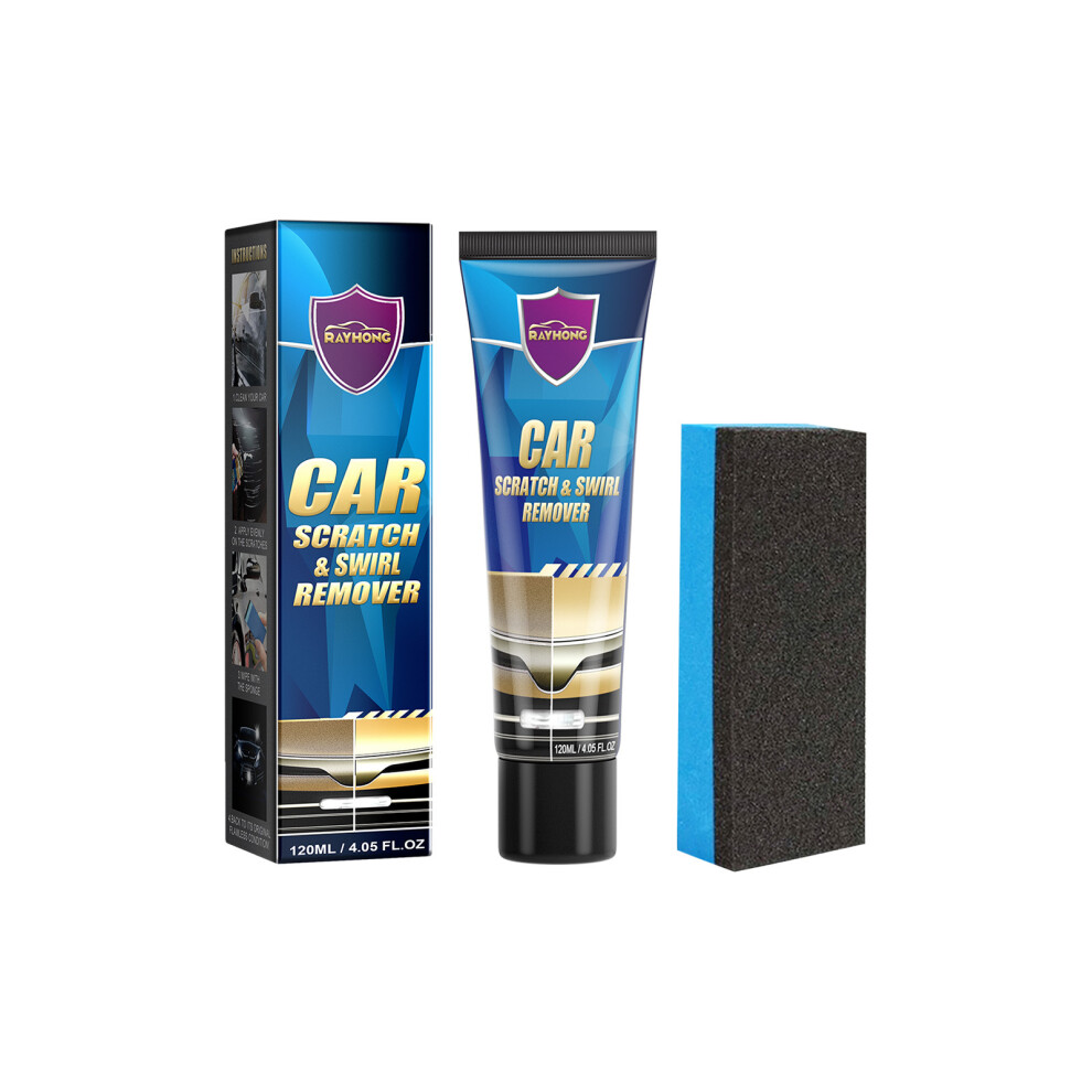 (120Ml + Sponge (Boxed)) Car Scratch Repair Paste Car Maintenance And Renovation Paint Scratch Scratch Polishing Repair Paste 9381372510863
