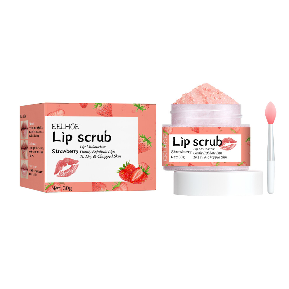 Bghone (Strawberry Flavor) Lip Scrub Moisturizes Lips, Prevents Chapped Lips, Moisturizes