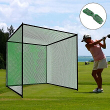 3x3m Golf Practice Net with Auto Ball Return - Durable Polyester Hitting Net for Indoor/Outdoor Driving Practice, Easy Setup