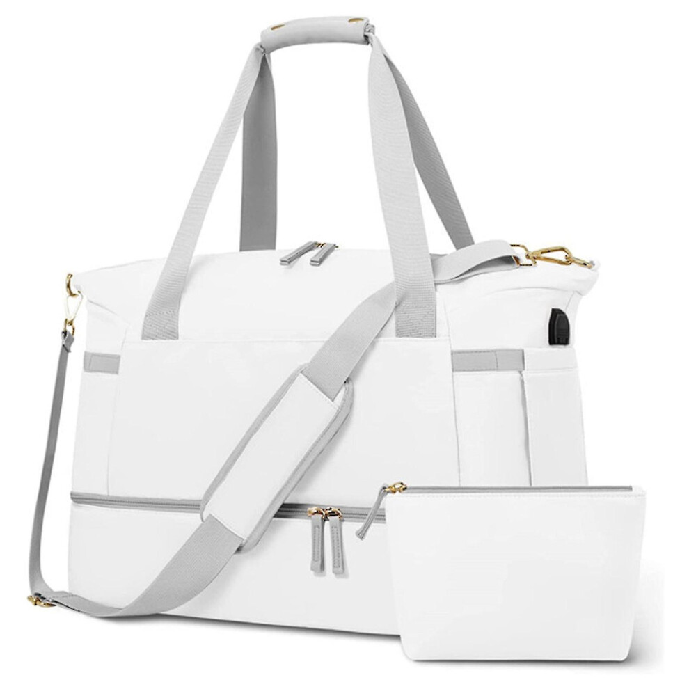2023 New Weekender Bags For Women,carry On Bag,overnight Bag With Trolley Sleeve,sports Tote Gym Bag,travel Bag For Women With Small Cosmetic Bag Usb